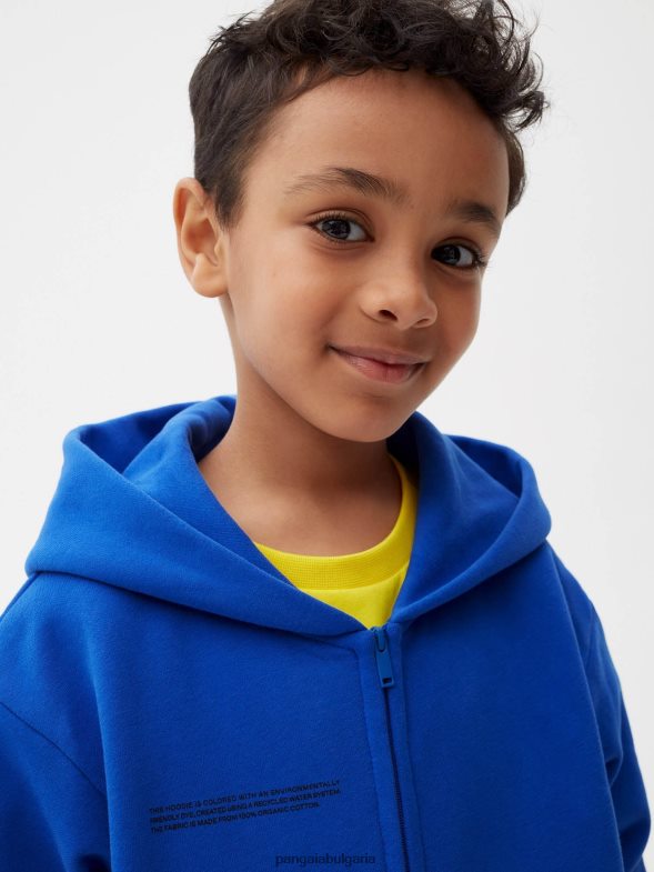 Суичър с цип 365 деца B6HPP0561 кобалтово синьо Pangaia дрехи