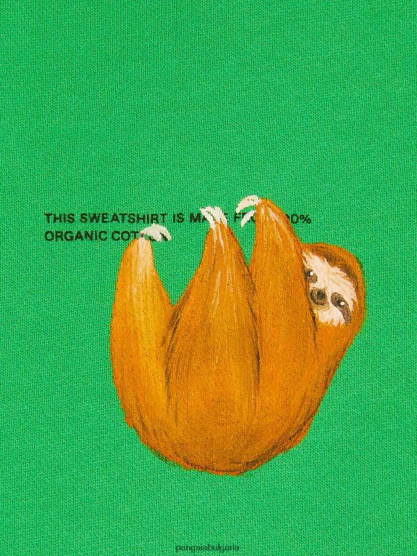 wahp суичър деца B6HPP0572 нефритено зелено Pangaia дрехи