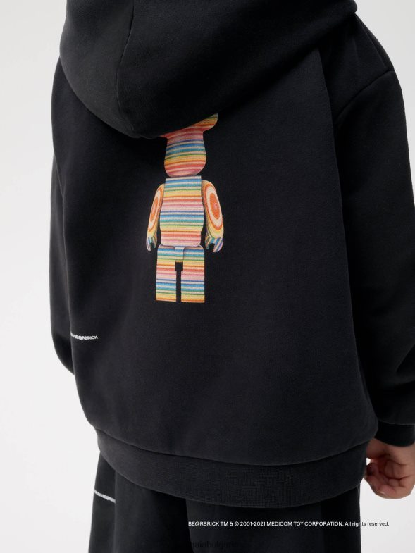 x haroshi be@rbrick hoodie деца B6HPP0546 черен Pangaia дрехи