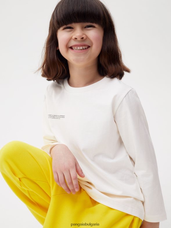 365 тениска с дълъг ръкав деца B6HPP0598 почти бял Pangaia дрехи