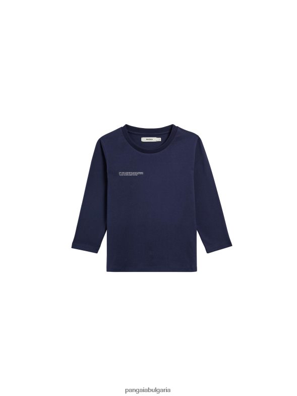 365 тениска с дълъг ръкав деца B6HPP0599 тъмносин Pangaia дрехи