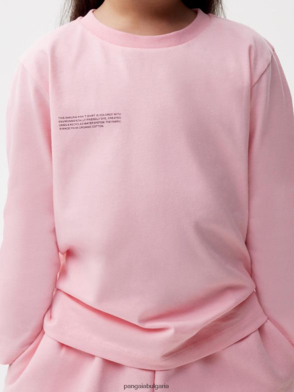 365 тениска с дълъг ръкав деца B6HPP0600 сакура розово Pangaia дрехи