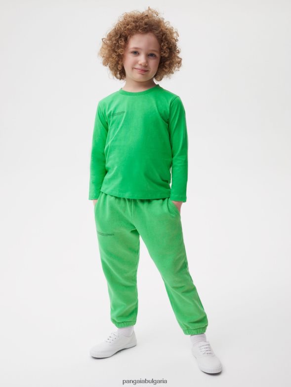 365 тениска с дълъг ръкав деца B6HPP0602 нефритено зелено Pangaia дрехи