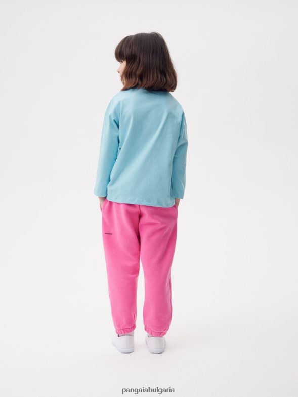 365 тениска с дълъг ръкав деца B6HPP0604 небесно синьо Pangaia дрехи