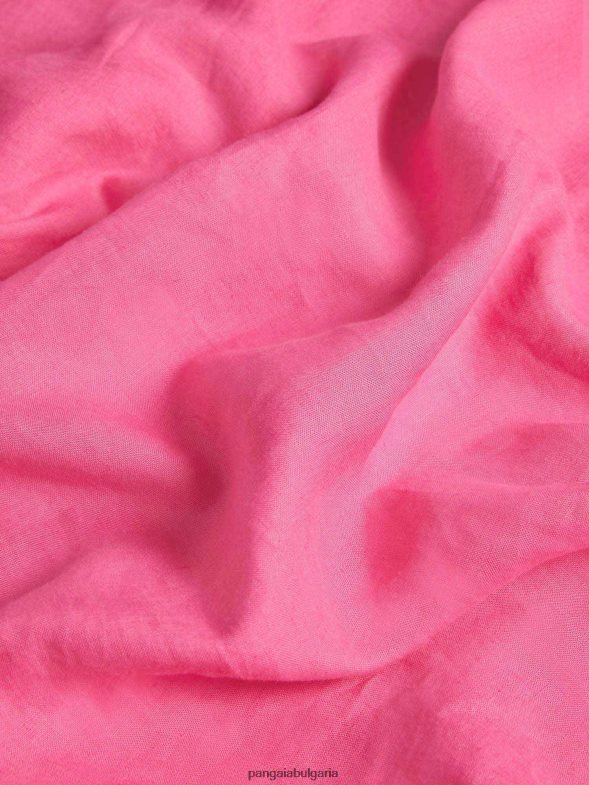 ленена риза с дълъг ръкав от алое деца B6HPP0583 фламинго розово Pangaia дрехи