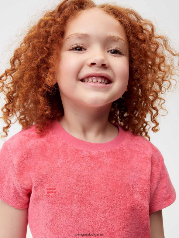 хавлиена тениска деца B6HPP0589 лотосово розово Pangaia дрехи