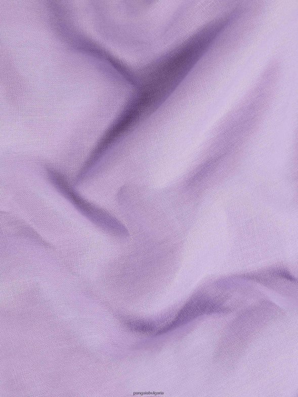 ленена риза с дълъг ръкав от алое деца B6HPP0603 орхидея лилаво Pangaia дрехи