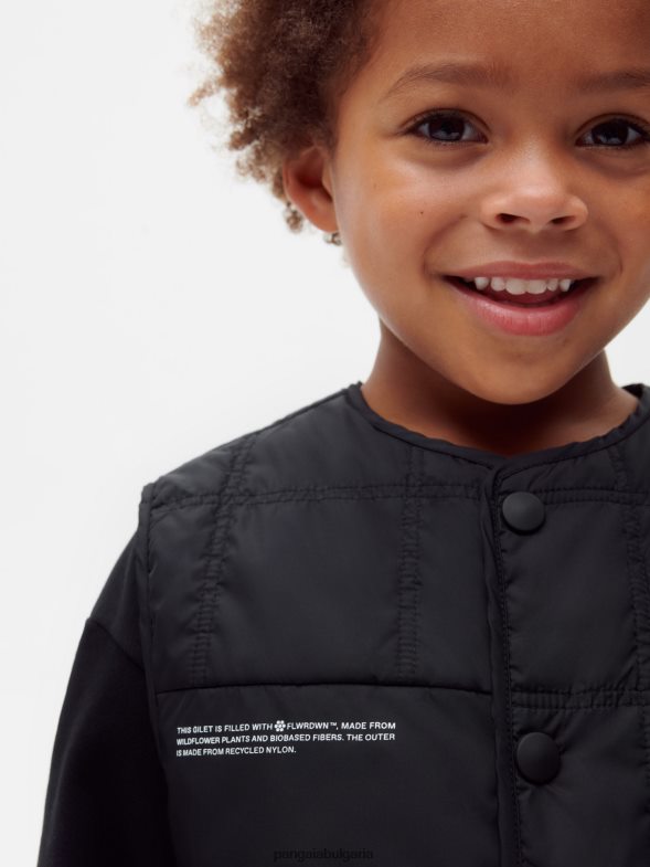 flwrdwn ватирана жилетка деца B6HPP0653 черен Pangaia дрехи