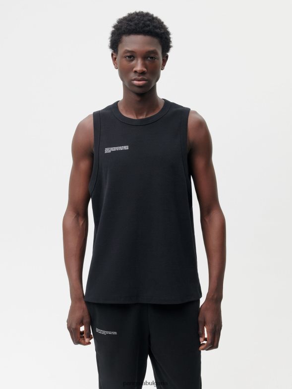 потник от рециклиран памук мъже B6HPP0512 черен Pangaia дрехи