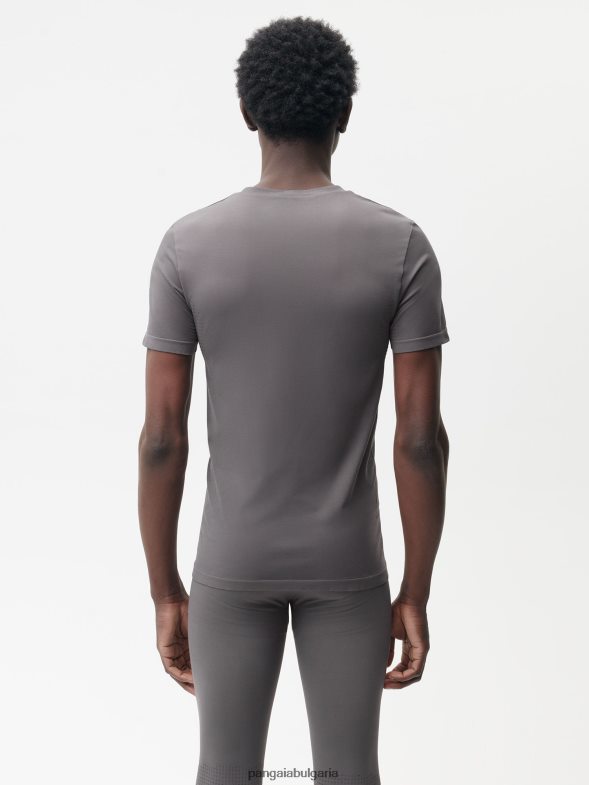 мрежеста тениска с движение мъже B6HPP0519 вулканично сиво Pangaia дрехи