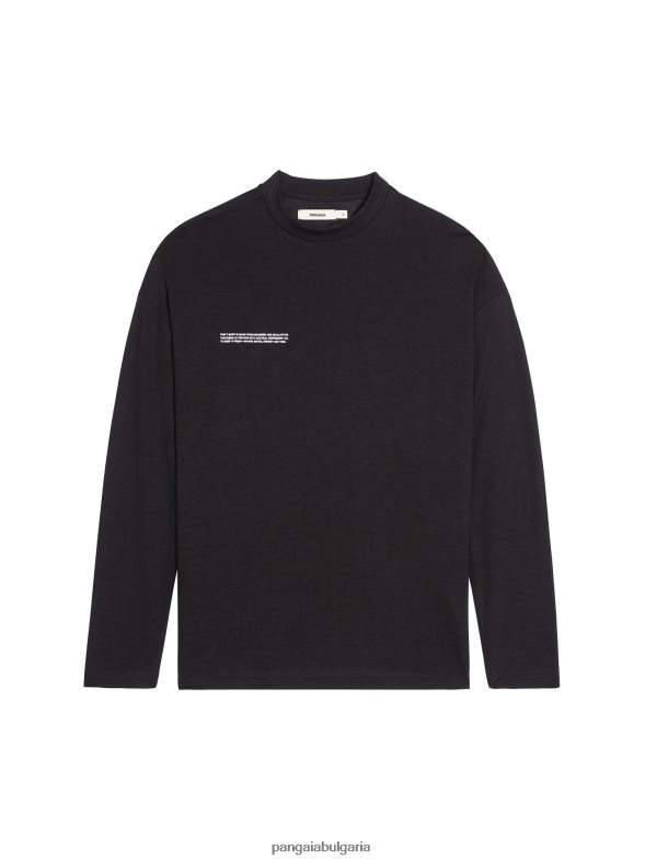 чиста тениска с дълъг ръкав c-fiber мъже B6HPP0517 черен Pangaia дрехи