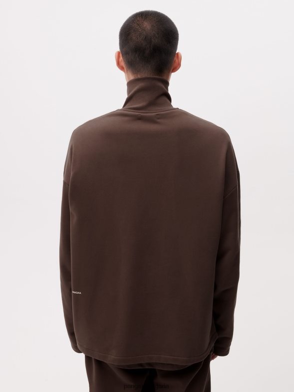 pprmint суичър с половин цип мъже B6HPP0511 кестеняво кафяво Pangaia дрехи