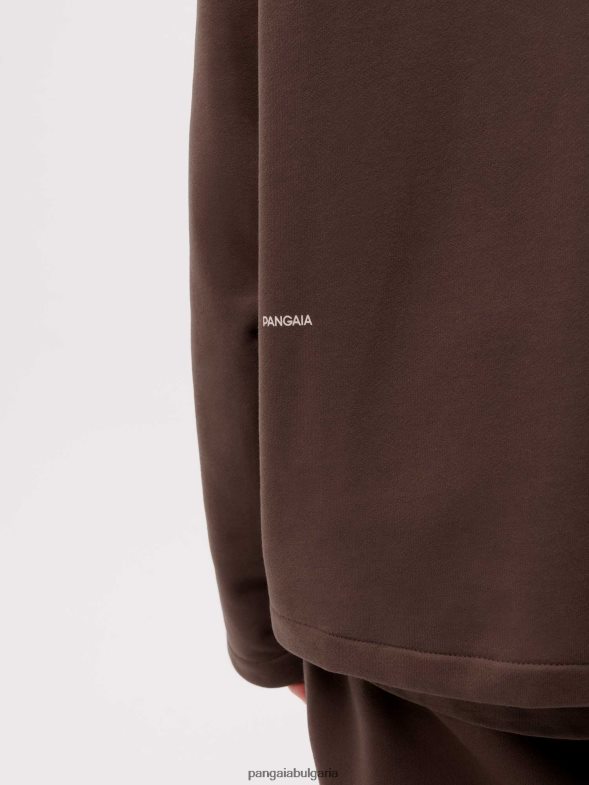 pprmint суичър с половин цип мъже B6HPP0511 кестеняво кафяво Pangaia дрехи
