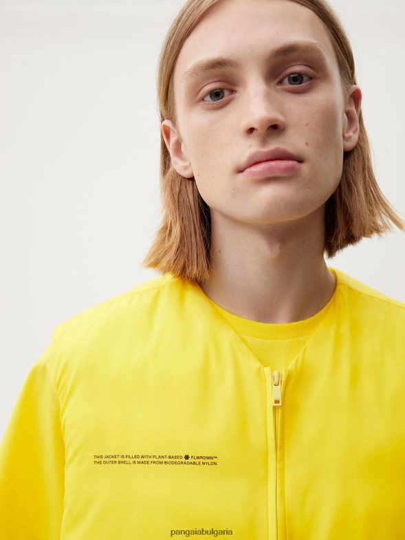 flwrdwn lite пухена жилетка мъже B6HPP0535 шафраново жълто Pangaia дрехи