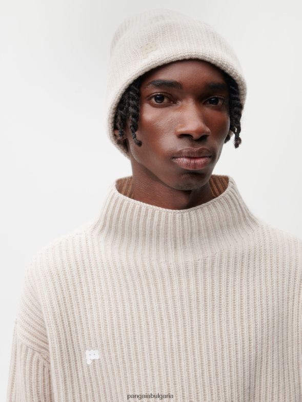 шапка от рециклиран кашмир унисекс B6HPP0493 овесена каша Pangaia аксесоари