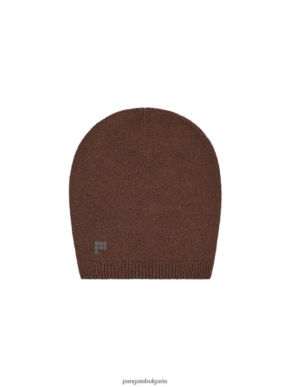 шапка от рециклиран кашмир унисекс B6HPP0501 кестеняво кафяво Pangaia аксесоари