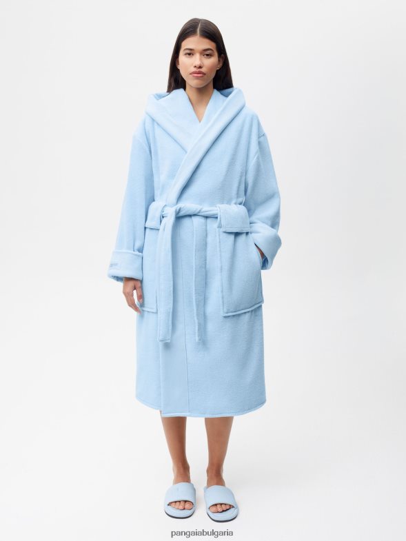 халат за баня унисекс B6HPP0666 синьо от лунен камък Pangaia аксесоари