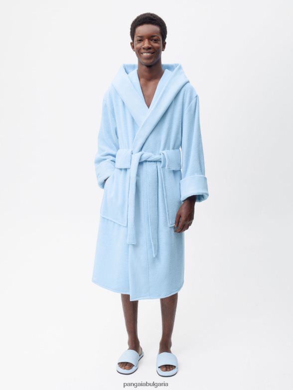 халат за баня унисекс B6HPP0666 синьо от лунен камък Pangaia аксесоари