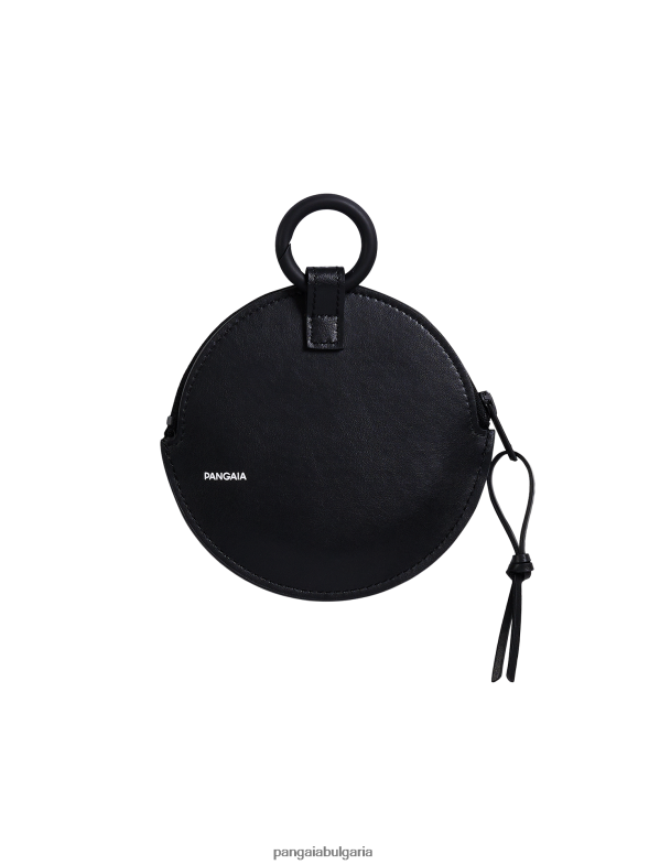 кръгъл портфейл на биологична основа унисекс B6HPP0677 черен Pangaia аксесоари